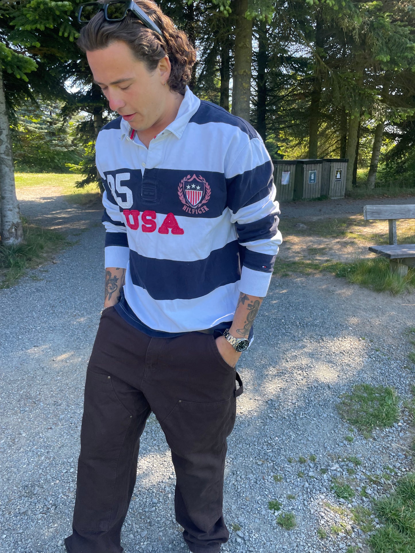LANGÆRMET TOMMY HILFIGER POLO XL